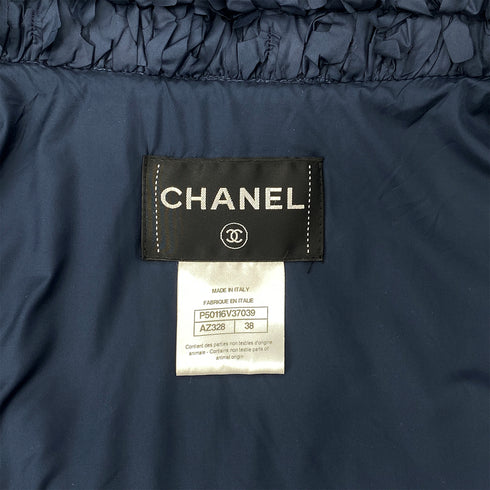 CHANEL LION BUTTON COAT NAVY POLYESTER 38 P50 RTW 90305913
