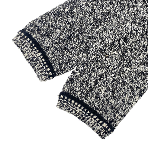 CHANEL VINTAGE COCO BUTTON KNIT CARDIGAN BLACK CASHMERE 42 P26 RTW 90305914