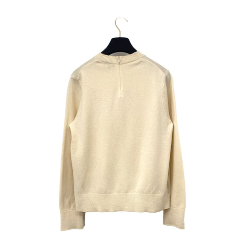 CHANEL LA PAUSA COCOMARK KNIT TOPS BEIGE CASHMERE 42 P60 RTW 90305915