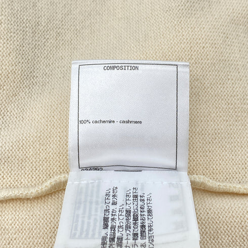 CHANEL LA PAUSA COCOMARK KNIT TOPS BEIGE CASHMERE 42 P60 RTW 90305915