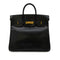 HERMES HAUT A COURROIES 32 BLACK BOX CALF HAND BAG 〇V GHW 90305996 - PURPOSE