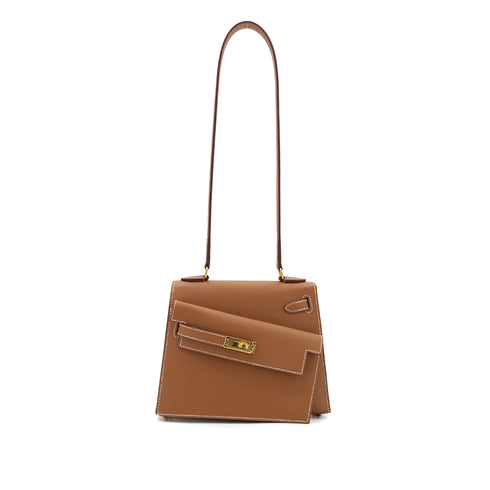 HERMES KELLY 20 SELLIER EN DESORDRE GOLD EPSOM SHOULDER BAG B GHW 90305997 - PURPOSE