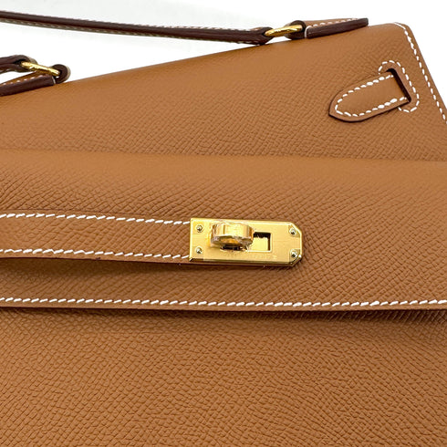 HERMES KELLY 20 SELLIER EN DESORDRE GOLD EPSOM SHOULDER BAG B GHW 90305997 - PURPOSE