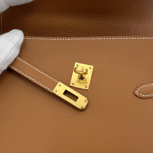 HERMES KELLY 20 SELLIER EN DESORDRE GOLD EPSOM SHOULDER BAG B GHW 90305997 - PURPOSE