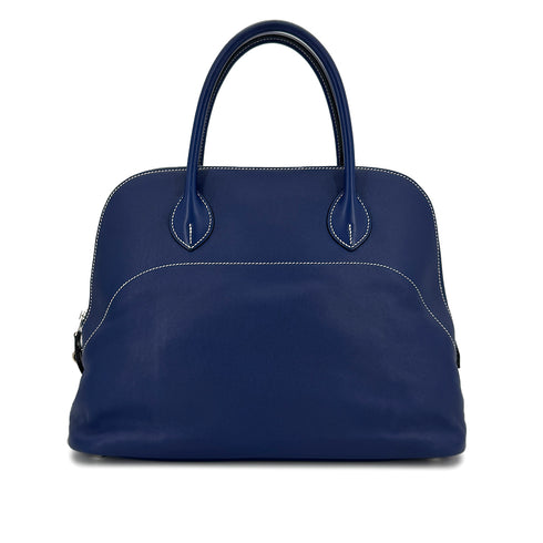 HERMES BOLIDE RELAX 35 BLUE SAPHIR VEAU SIKKIM HAND BAG T PHW 90305998 - PURPOSE