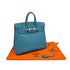 HERMES HAUT A COURROIES 28 BLUE JEAN TOGO HAND BAG ▢I PHW 90306001 - PURPOSE