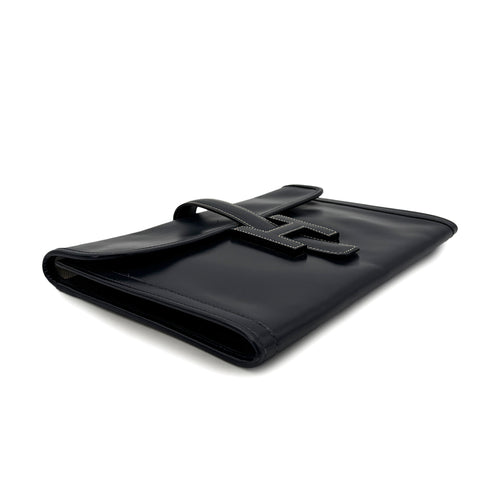 HERMES JIGE PM BLUE ROY BOXCALF CLUTCH BAG 〇Q 90306002 - PURPOSE