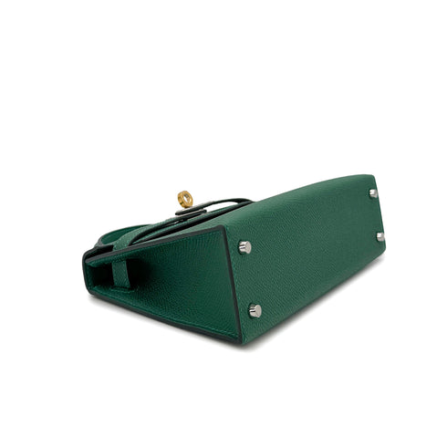 HERMES KELLY MINI 2 VERT VERTIGO VEAU EPSOM HAND SHOULDER BAG W ELHW 90306260 - PURPOSE