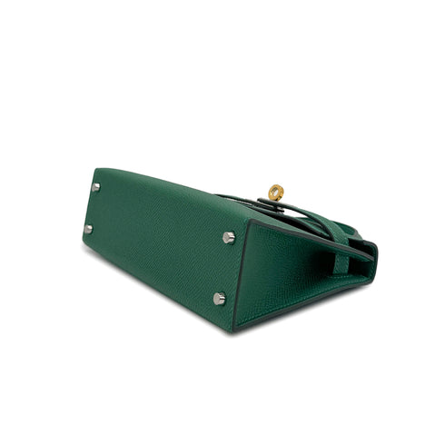 HERMES KELLY MINI 2 VERT VERTIGO VEAU EPSOM HAND SHOULDER BAG W ELHW 90306260 - PURPOSE