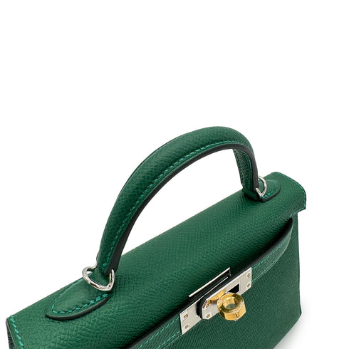 HERMES KELLY MINI 2 VERT VERTIGO VEAU EPSOM HAND SHOULDER BAG W ELHW 90306260 - PURPOSE
