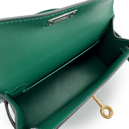 HERMES KELLY MINI 2 VERT VERTIGO VEAU EPSOM HAND SHOULDER BAG W ELHW 90306260 - PURPOSE