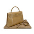 HERMES KELLY 32 SELLIER BEIGE ROSE CROCODILE POROSUS HAND SHOULDER BAG □C GHW 90306274 - PURPOSE