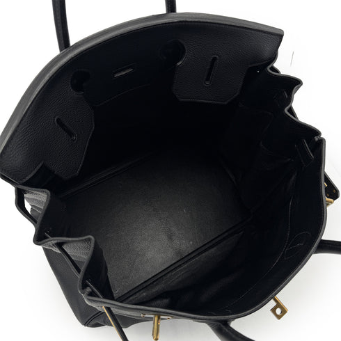 HERMES HAUT A COURROIES 40 BLACK TOGO HAND BAG □F GHW 90306275 - PURPOSE