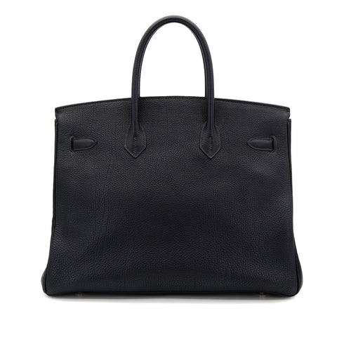 HERMES BIRKIN 35 BLUE INDIGO TOGO HAND BAG □D PHW 90306276 - PURPOSE
