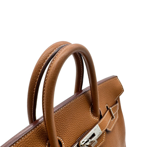 HERMES HAUT A COURROIES 28 GOLD TOGO HAND BAG □I PHW 90306278