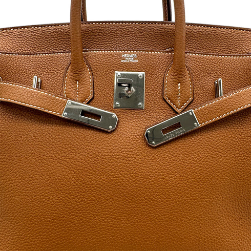HERMES HAUT A COURROIES 28 GOLD TOGO HAND BAG □I PHW 90306278