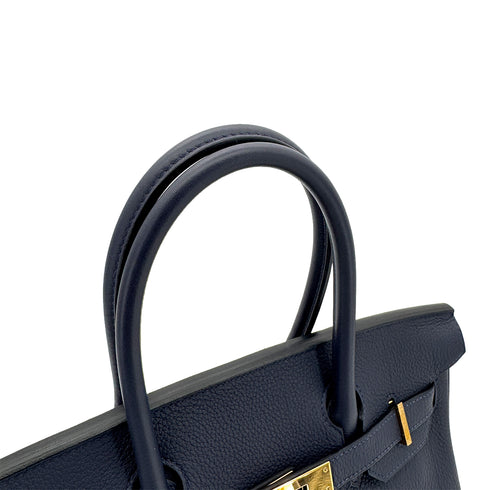 HERMES BIRKIN 30 BLUE NUIT TOGO HAND BAG W GHW 90306279 - PURPOSE