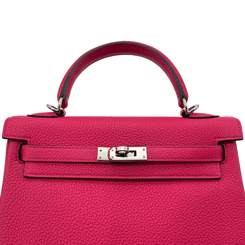 HERMES KELLY 25 RETOURNE FRANBOISE TOGO HAND SHOULDER BAG B PHW 90306281 - PURPOSE