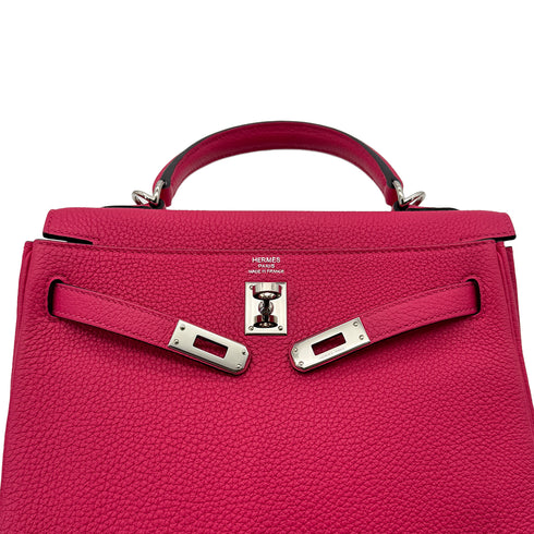 HERMES KELLY 25 RETOURNE FRANBOISE TOGO HAND SHOULDER BAG B PHW 90306281 - PURPOSE