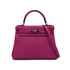 HERMES KELLY 28 RETOURNE ROSE PURPLE EVERCOLOR HAND SHOULDER BAG A PHW 90306285 - PURPOSE