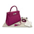 HERMES KELLY 28 RETOURNE ROSE PURPLE EVERCOLOR HAND SHOULDER BAG A PHW 90306285 - PURPOSE