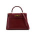 HERMES KELLY 28 SELLIER ROUGE H BOXCALF HAND SHOULDER BAG 〇W GHW 90306287 - PURPOSE