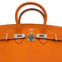 HERMES BIRKIN 25 ORANGE VEAU EPSOM HAND BAG □L PALLADIUM HARDWARE 90306311 - PURPOSE