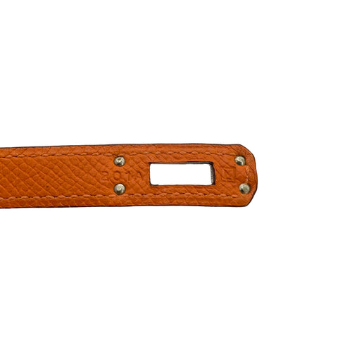 HERMES BIRKIN 25 ORANGE VEAU EPSOM HAND BAG □L PALLADIUM HARDWARE 90306311 - PURPOSE