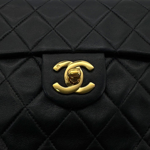 CHANEL VINTAGE MINI SQUARE 17 CHAIN SHOULDER BAG BLACK LAMB SKIN 90306330 - PURPOSE