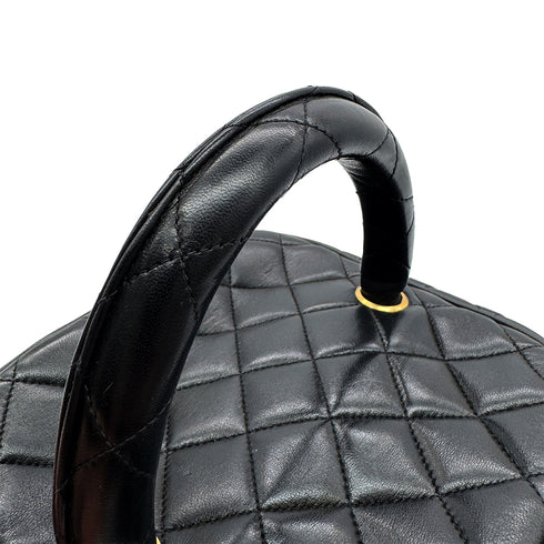 CHANEL VINTAGE MATELASSE VANITY HAND BAG BLACK LEATHER 90306343 - PURPOSE