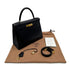 HERMES KELLY 28 SELLIER BLACK BOXCALF HAND SHOULDER BAG 〇U GHW 90306348 - PURPOSE