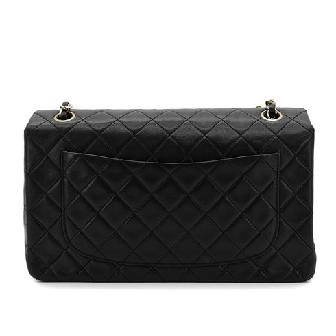 CHANEL VINTAGE MATELASSE CHAIN SHOULDER BAG BLACK LAMB SKIN 90306359 - PURPOSE