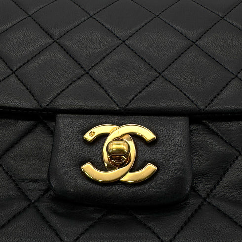 CHANEL VINTAGE MATELASSE CHAIN SHOULDER BAG BLACK LAMB SKIN 90306359 - PURPOSE