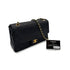 CHANEL VINTAGE MATELASSE CHAIN SHOULDER BAG BLACK LAMB SKIN 90306359 - PURPOSE
