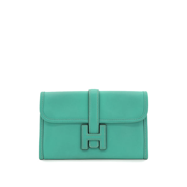 HERMES JIGE DUO LAGON SWIFT CLUTCH BAG □L 90306368 - PURPOSE