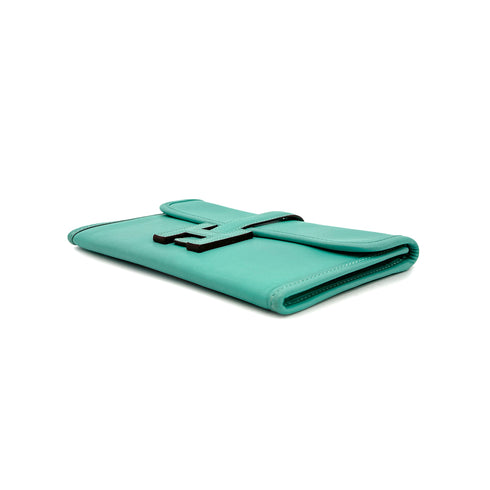 HERMES JIGE DUO LAGON SWIFT CLUTCH BAG □L 90306368 - PURPOSE