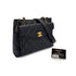 CHANEL VINTAGE MATELLASSE TURN LOCK CHAIN TOTE BAG BLACK CAVIAR SKIN 90306385 - PURPOSE