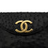 CHANEL VINTAGE BIG COCO ROUND CHAIN SHOULDER BAG BLACK OSTRICH 90306511 - PURPOSE
