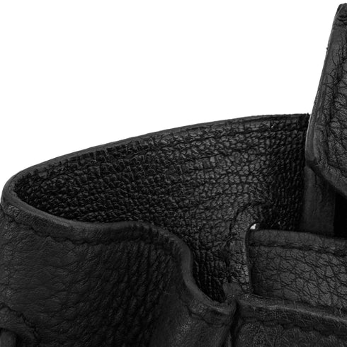 HERMES BIRKIN 25 BLACK TOGO HAND BAG A PALLADIUM HARDWARE 90306512 - PURPOSE