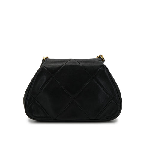 CHANEL VINTAGE COCOMARK MATELASSE CHAIN SHOULDER BAG BLACK LAMB SKIN 90306513 - PURPOSE