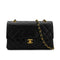 CHANEL VINTAGE CLASSIC FLAP MEDIUM CHAIN SHOULDER BAG BLACK LAMB SKIN 90306514 - PURPOSE
