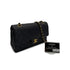 CHANEL VINTAGE CLASSIC FLAP MEDIUM CHAIN SHOULDER BAG BLACK LAMB SKIN 90306514 - PURPOSE