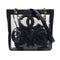 CHANEL VINTAGE TRIPLE COCO CHAIN TOTE BAG NAVY VINYL LAMB SKIN 90306517 - PURPOSE