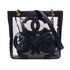 CHANEL VINTAGE TRIPLE COCO CHAIN TOTE BAG NAVY VINYL LAMB SKIN 90306517 - PURPOSE