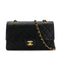 CHANEL VINTAGE CLASSIC FLAP MEDIUM CHAIN SHOULDER BAG BLACK LAMB SKIN 90306557 - PURPOSE