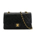 CHANEL VINTAGE CLASSIC FLAP MEDIUM CHAIN SHOULDER BAG BLACK LAMB SKIN 90306557 - PURPOSE