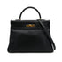 HERMES KELLY 35 RETOURNE BLACK EVERCALF HAND SHOULDER BAG 〇Z GHW 90306561 - PURPOSE
