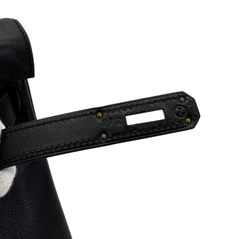 HERMES KELLY 35 RETOURNE BLACK EVERCALF HAND SHOULDER BAG 〇Z GHW 90306561 - PURPOSE