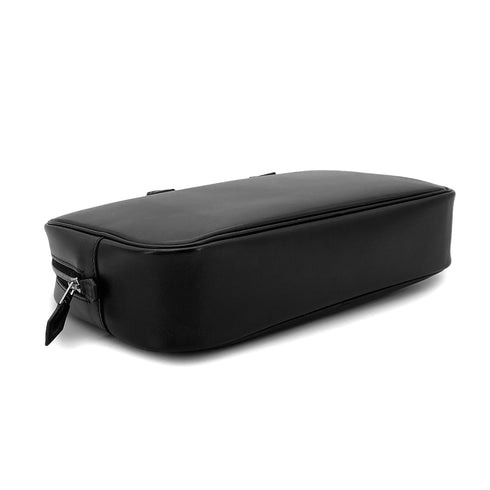 HERMES PLUME ELAN 28 BLACK BOX CALF HAND BAG □G PHW 90306567 - PURPOSE