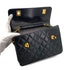 CHANEL VINTAGE DOUBLE TURN LOCK MATELASSE CHAIN SHOULDER HAND BAG BLACK LAMB SKIN 90306569 - PURPOSE